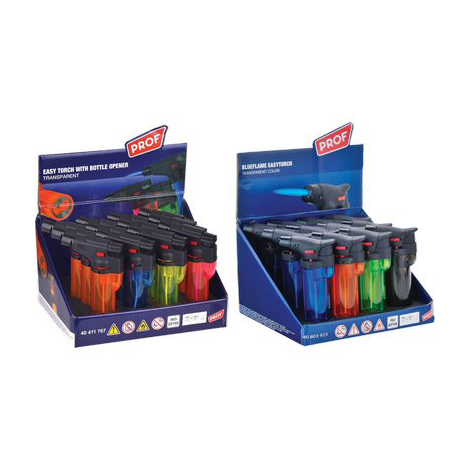 Accendino ricaricabile gastorch - Piezo antivento colori mix