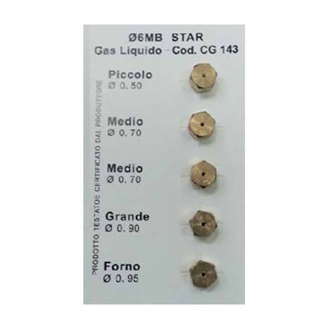 Ugelli  ricambio  x  fornelli  gas  gpl - Ottone