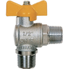 Valvola sfera gas a squadra 060 itap - Ottone nichelato 1/2m