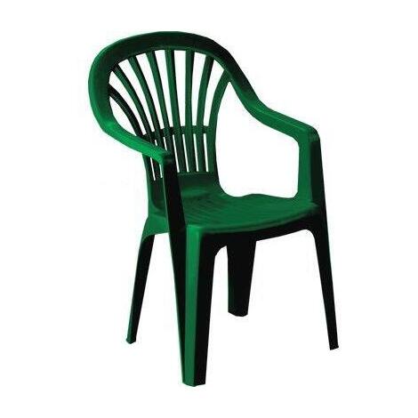 Sedia  zena  +  braccioli  progarden - Pp  verde  cm  55x56  h.cm  90