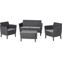 Set  rattan  salemo  lounge  keter - Pp  graphite  cf=pz  4  +  cuscini