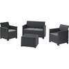 Set  rattan  emma  lounge  keter - Pp  graphite  cf=pz  4  +  cuscini