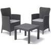 Set  rattan  salvador  balcony  keter - Pp  graphite  cf=pz  3  +  cuscini
