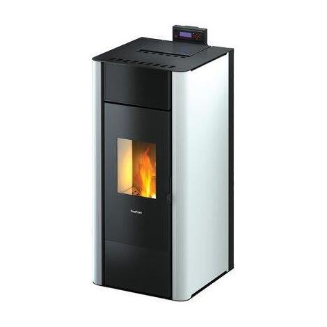 Termo  stufa  pellet  tesis  22  idro  freepoint - Bianco  kw  22,8  mm  510,5x520  h.mm  1100