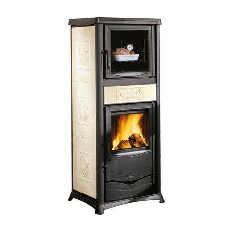 Stufa legna rossella plus forno evo la nordica - Liberty panna kw 10,6 mm 559x536 h.mm 1359