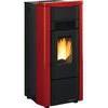 Stufa  pellet  giusy  plus  evo  2.0  extraflame - Bordeaux  kw  8,5  canalizzata  mm  498x504  h.mm  1022
