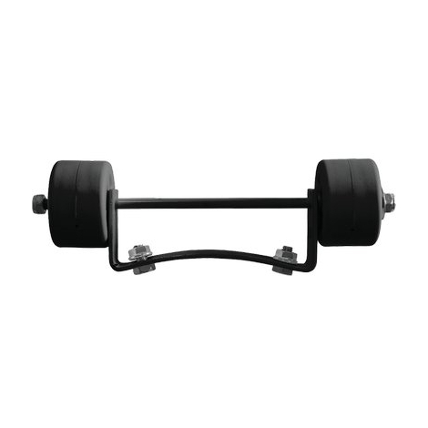 Ruote stufa gas round patio flame domus - Cm 180 + staffa