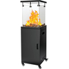 Stufa gas gpl flamex + ruote domus - Nero kw 5/13 cm 42x42 h.cm 136