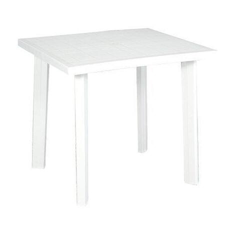 Tavolo  fiocco  progarden - Pp  bianco  cm  80x75  h.cm  72