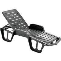 Lettino  impilabile  progarden - Pp  antracite  cm  71x192  h.cm  46