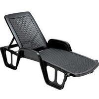 Lettino  pool  impilabile  progarden - Pp  antracite  cm  71x192  h.cm  46