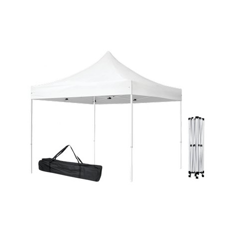 Gazebo market pieghevole domus - Acciaio/pvc bianco mt  3x3