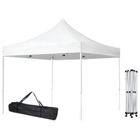 Gazebo market pieghevole domus - Acciaio/pvc bianco mt 3x3