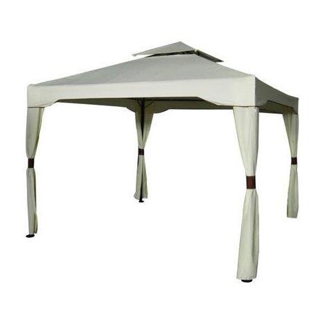 Gazebo  istria  domus - Acciaio/poly  ecru  mt  3x3