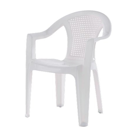 Sedia milos + braccioli domus - Pp bianco cm 53x45 h.cm 77