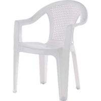 Sedia milos + braccioli domus - Pp bianco cm 53x45 h.cm 77