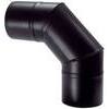 Gomito  pellet  90�  nero  opaco  save - Cm    8