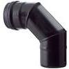 Gomito  pellet  90�  nero  opaco  save - Cm  12