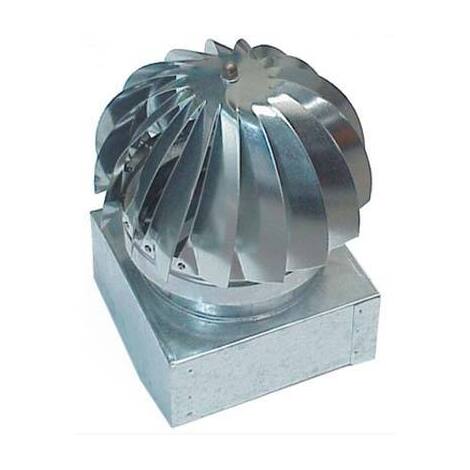 Ventolino  girevole  base  quadra  zincato - Cm  22x22