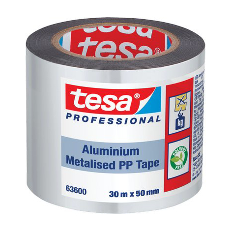 Nastro alluminio universale 63600 tesa - Alluminio metallizzato pp cm 5 mt 30