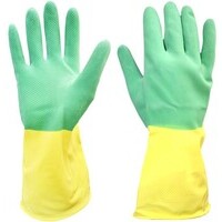 Guanti universali bicolor s verde-giallo