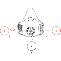 Valvola ispirazione 1pz semimaschere eurmask e etna codice esplos n°4
