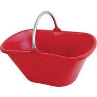 Cesta  raccolta  ovale  manico  fisso  stefanplast - Ppl/acciaio  rosso  lt  25