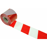 Nastro segnaletico bianco rosso 200m in box dispenser