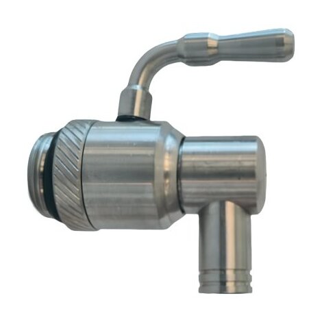 Rubinetto a sfera inox salvagoccia + ghiera plus - Tornito 1/2m