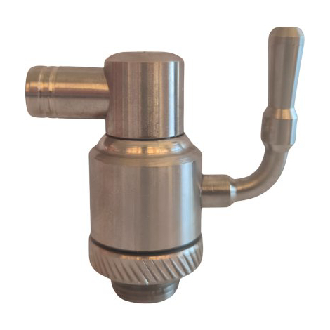 Rubinetto a sfera inox salvagoccia + ghiera plus - Tornito 3/8m