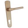 Maniglia gabry placca foro sagomato - Alluminio bronzato placca q8 i.mm 90 cf=pz 2
