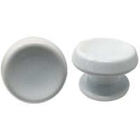 Pomolo  x  portone  866  saguatti - Alluminio  bianco  ral  9010  d.mm  80  base  d.mm  70