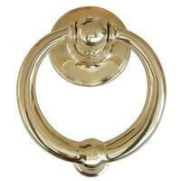 Battente  x  portone  ring  cottali - Ottone  lucido  mm  110