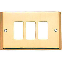 Placca  coprifrutti  cottali - Ottone  posti  3  mm  125x74  magic/venus