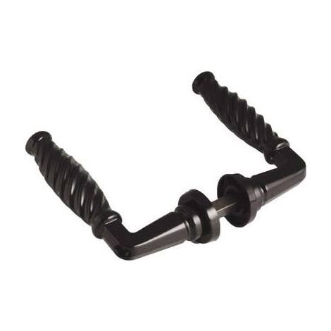 Maniglie  x  porta  metallo  a  tortiglione - Vern  nera  vite  in  testa  q8x33