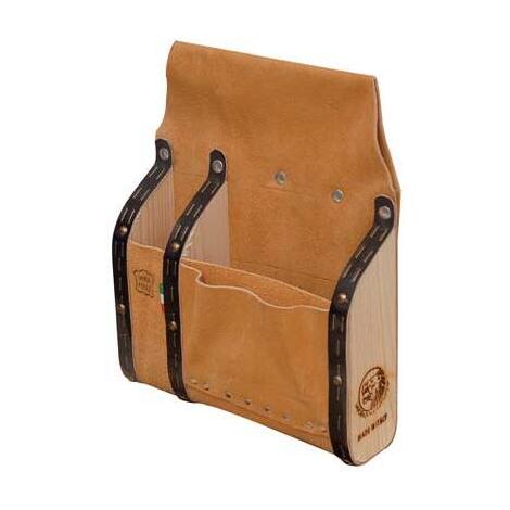 Borsa  carpentiere  lusso - Crosta  bovina  divisori  legno