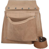 Borsa carpentiere 2 tasche + porta martello - Crosta bovina cm 29x27