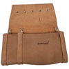 Borsa carpentiere 2 tasche + divisori legno - Crosta bovina cm 28x35x7