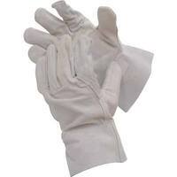 Guanto crosta bovino - Grigio + manichetta 10