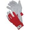 Guanto  driver  fiore  bovino/tela  elastica  hand - Bianco/rosso  +  strap    8