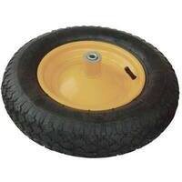 Ruota  pneumatica  x  carriola  euro  hand - Mm  370x80  disco  metallo  mozzo  mm  140  c/asse  +  pfu