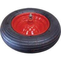 Ruota  pneumatica  x  carriola  260  hand - Mm  370x80  disco  metallo  mozzo  mm  260  +  pfu