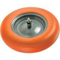 Ruota  pu  antiforo  x  carriola  170  hand - Mm  370x80  disco  metallo  mozzo  mm  170