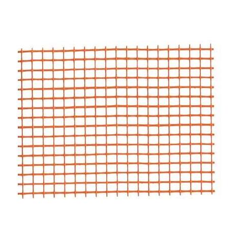 Rete  fibra  intonaco  110 - Gr/mq  110  arancio  maglia  mm  10x10  l.mt  50  h.cm  100