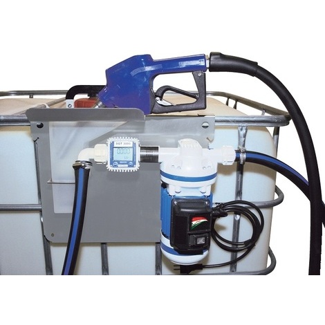 ELETTROPOMPA PER UREA-ADBLUE 12V  35LT./MIN PER FUSTI DA 1000LT COMPLETA CON CONTALITRI ELETTRONICO E ATTACCO PER RUBINETTO