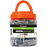 Tassello nylon t6/va vite tsp promopack elematic - Mm 6x30 cf=pz 300
