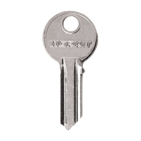 Chiave piatta serratura cancello s001 c001 workit - Ottone cromato
