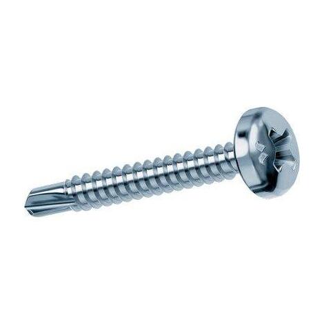 Vite autoperforante tc drillex mustad - Cava ph zinc bianca/chromiting mm 3,5x25 cf=pz 500