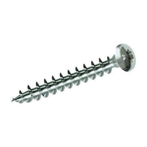Vite truciolare cc panelvit tx chrom mustad - Cava cc filetto intero mm 5,0x40 cf=pz 200