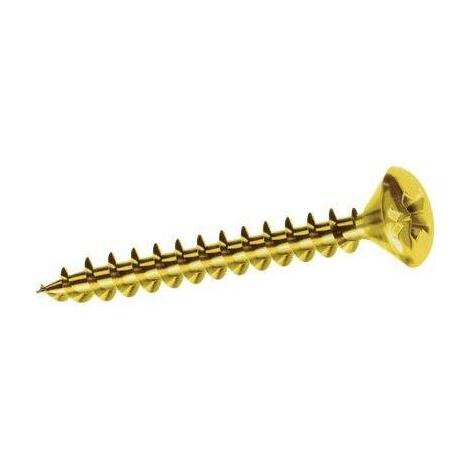 Vite truciolare tsc ottonata panelvit mustad - Cava pz filetto intero 3,5x25 cf=pz 500